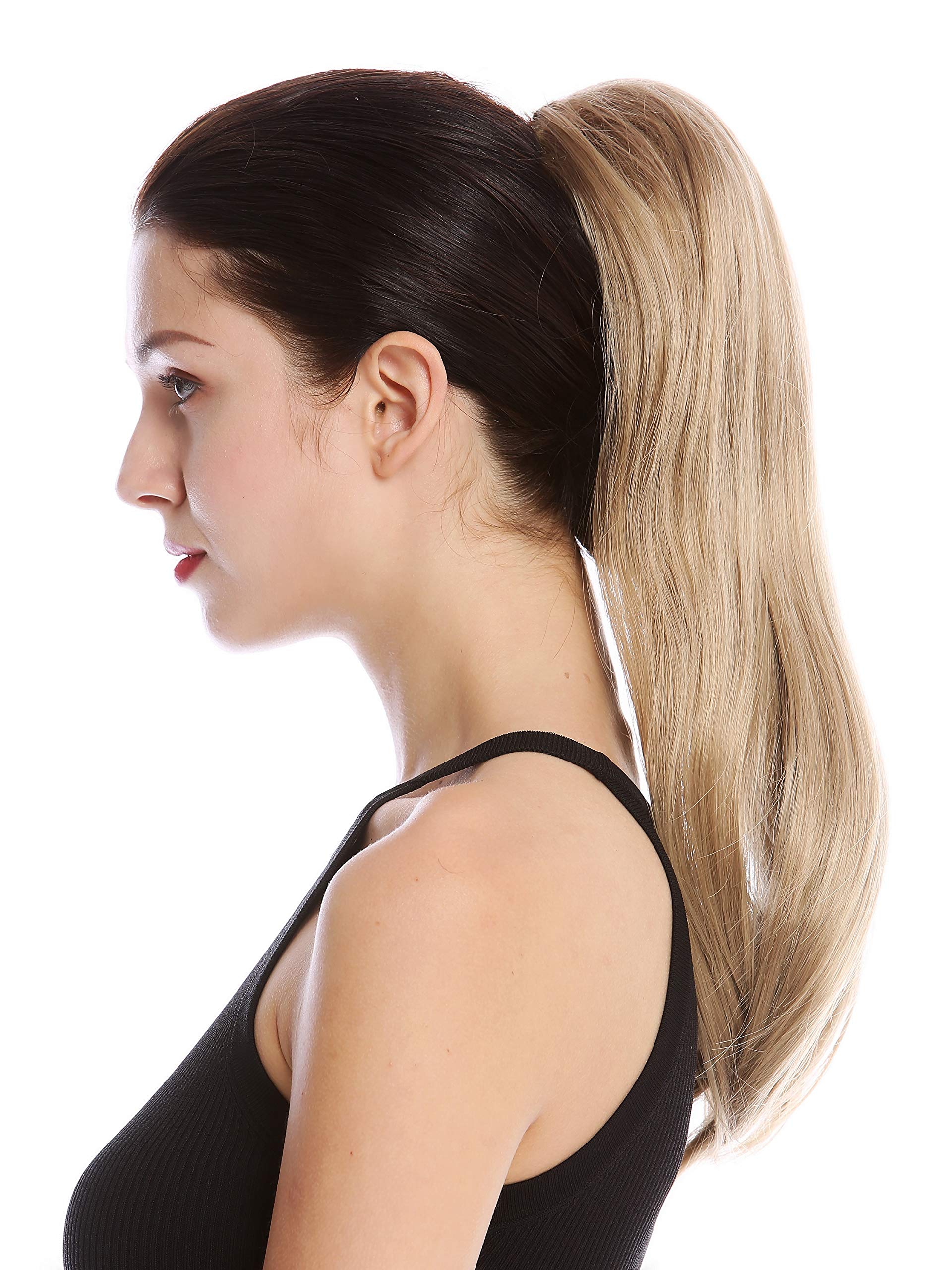 WIG ME UP - TZB-26A-V-16 Ponytail Hairpiece Extensions Claw Grip Clamp long smooth slightly waved honey blond 17inch - Image 3