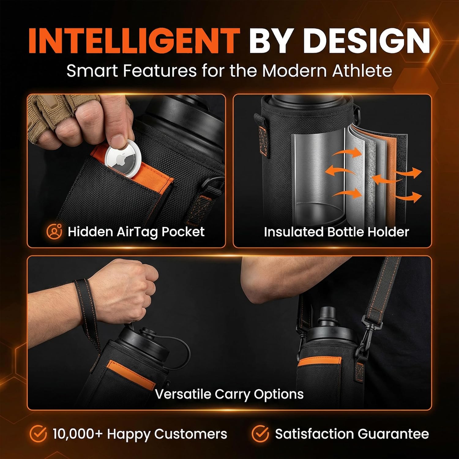 MagTac Fitness Caddy - Magnetic Gym Bag with MagSafe Phone Mount – Mil-Spec Magnets Stick to Steel Racks – Insulated Bottle Holder, AirTag Pocket, Wrist & Shoulder Strap – Compact Tactical Workout Bag