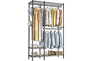 Raybee Premium Wire Clothes Rack - 500 lbs Capacity, Freestanding Garment Rack
