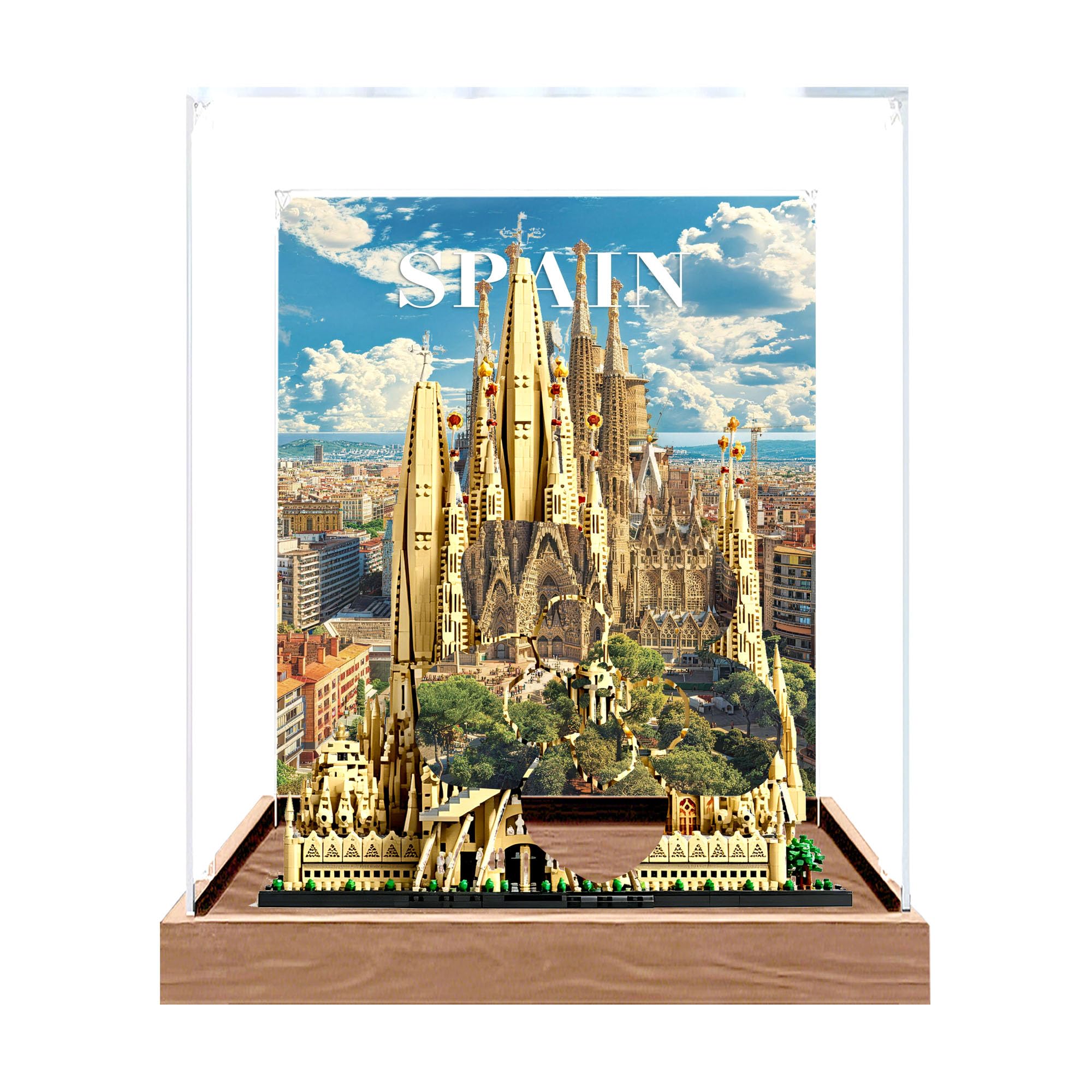 Clear Acrylic Showcase Box for Le-go 21065 Sets (Background 4)