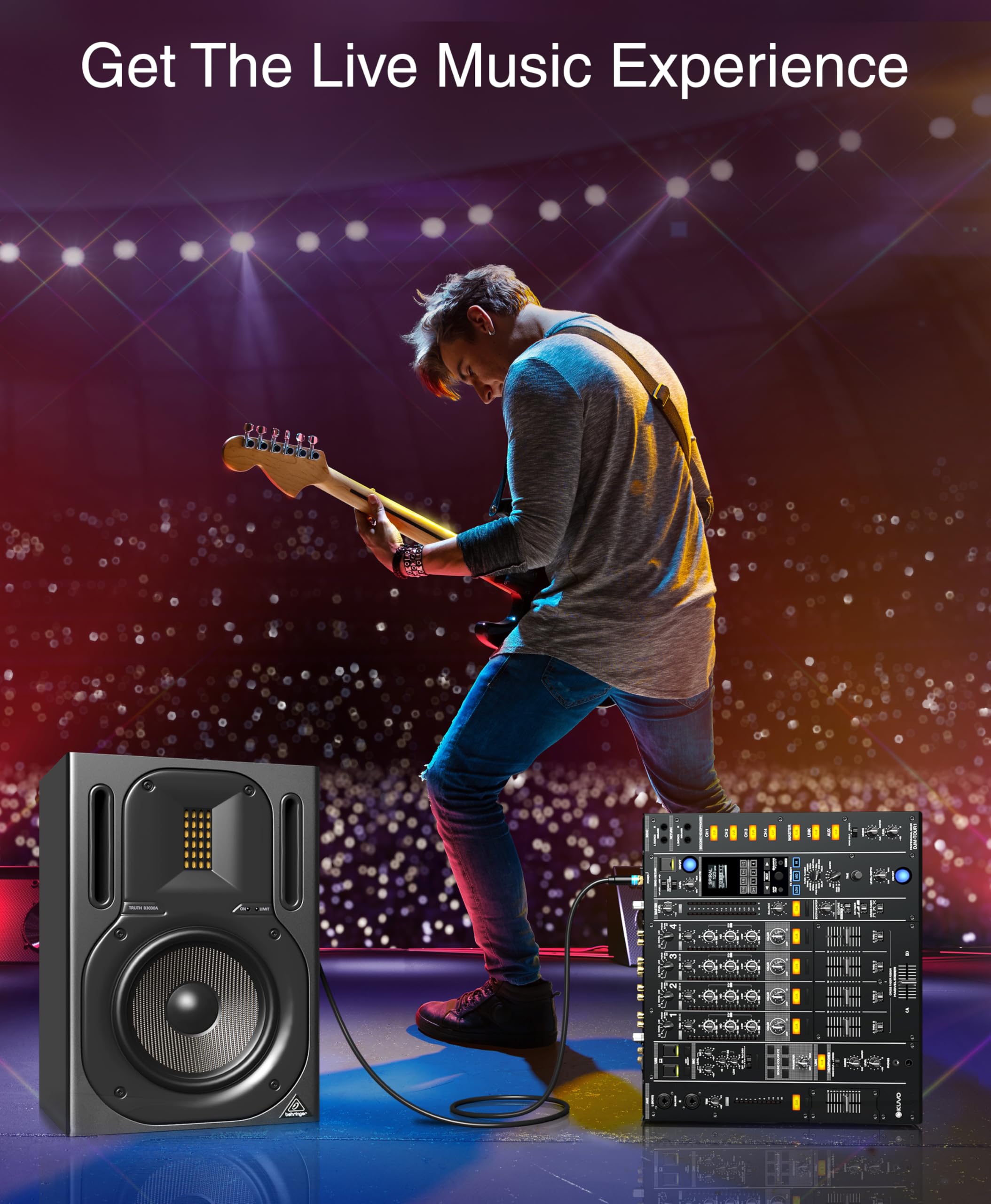 BlueRigger Cavo audio RCA per subwoofer, 2,4 m, confezione da 2, doppia schermatura, con connettori RCA placcati oro, per subwoofer, amplificatore, home theater