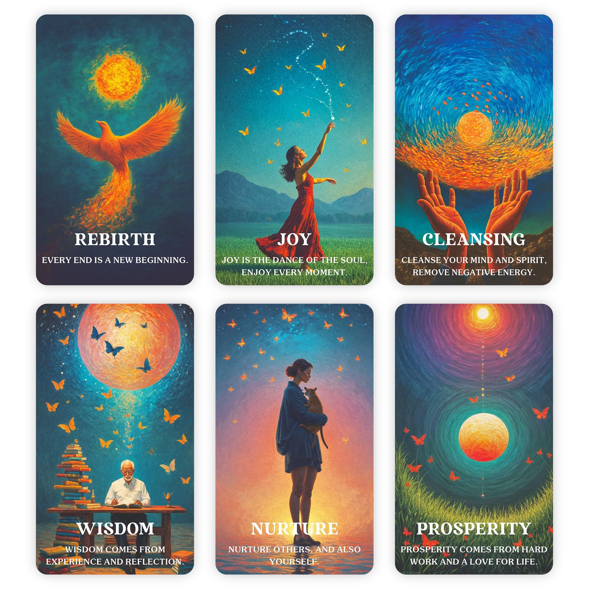 QCFQCF Cosmic Oracle Cards, Universe Message Oracle Cards for Beginners Inner Strength, Spiritual Guidance Oracle Deck - Image 3