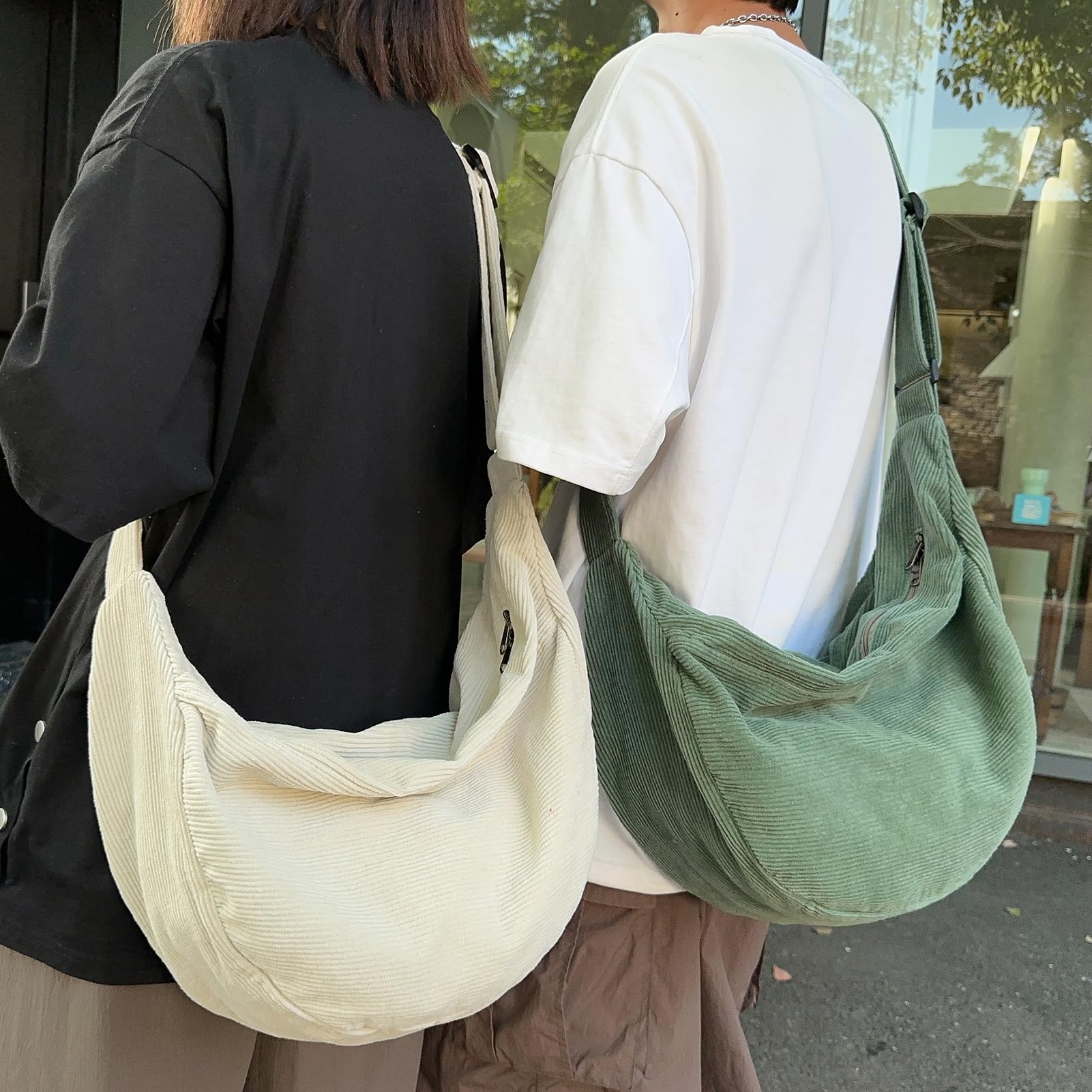 Sac Bandoulière Femme En Velours CôTelé Pour Sac à Main, Velours Côtelé Sac à Main Bandoulière Loisirs Sac Banane Tote Bag Pour l'école Le Bureau Le Travail Les Voyages Les Excursions