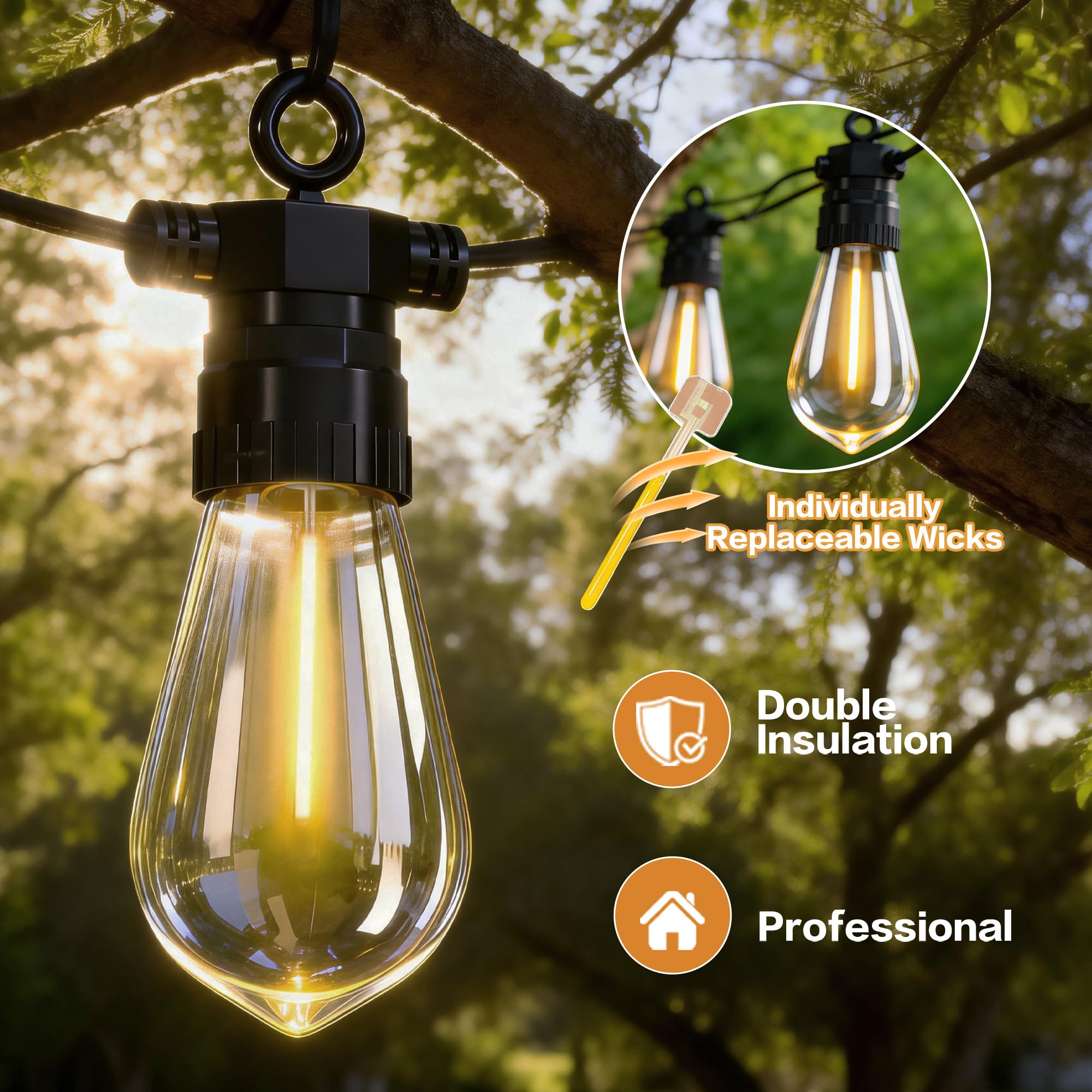 LED-Lichterkette für den Außenbereich, XSDLD-90 cm