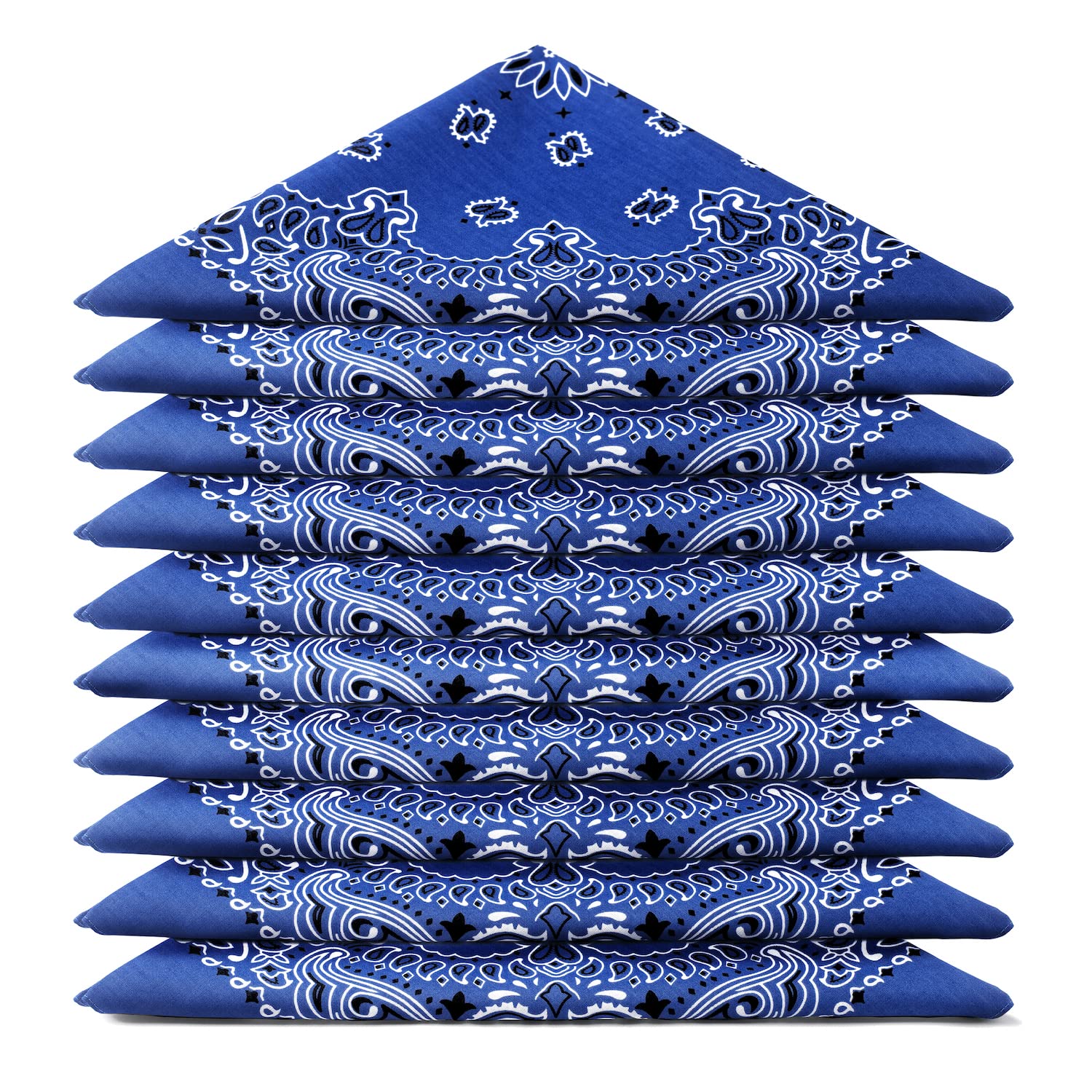 Paquete de Bandanas 100% Algodón Estampado Paisley 20 Colores Exclusivos