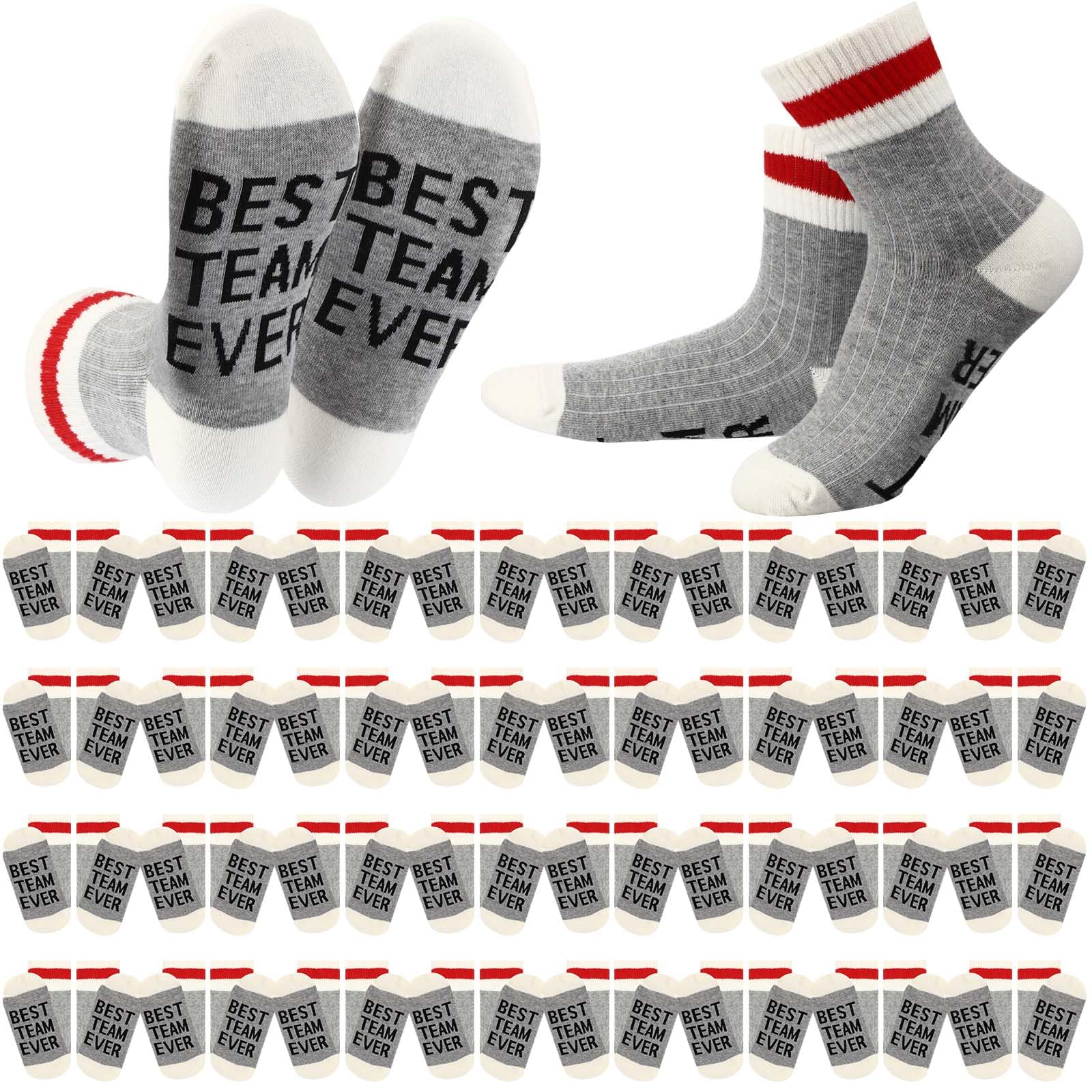 Glitopper 36 Pairs Best Team Ever Gift Socks Bulk Employee Appreciation Gifts for Women Men Team Staff Coworker Office Favors