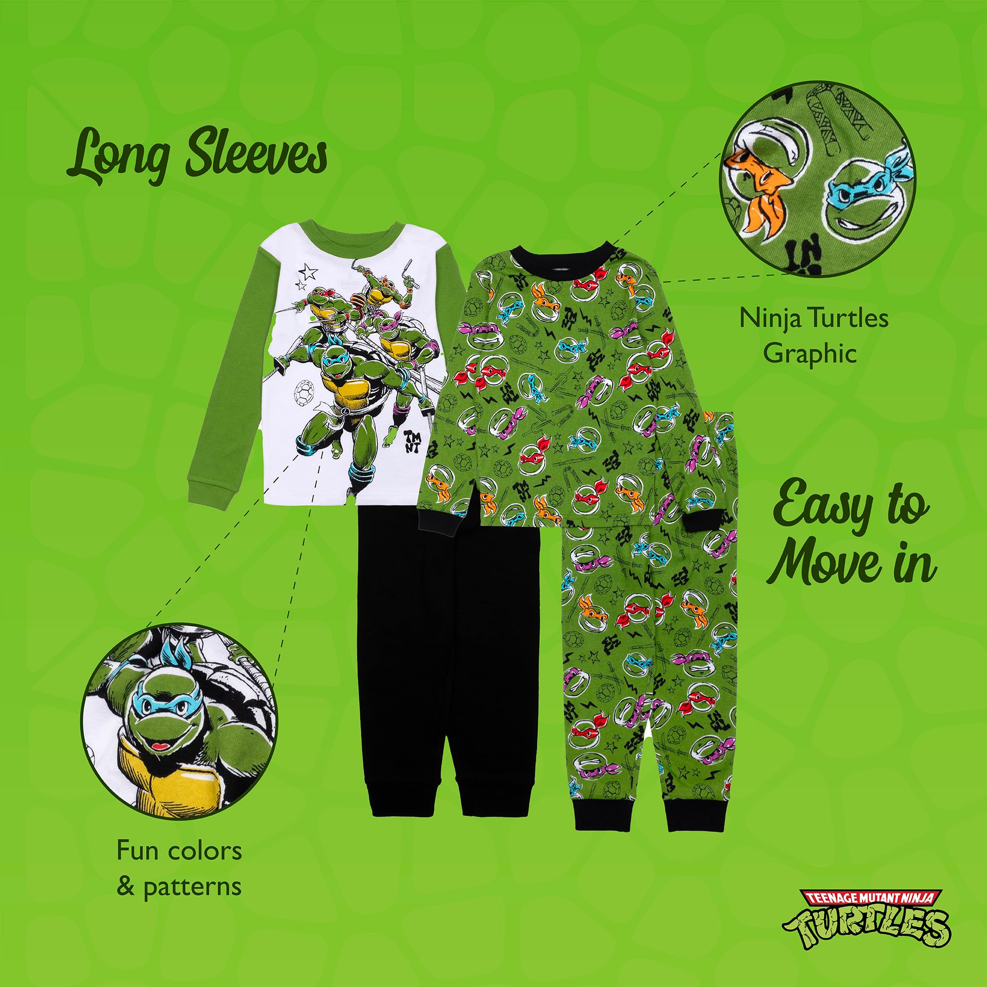 Nickelodeon Set di Pigiama (Pacco da 4) Bambini e Ragazzi
