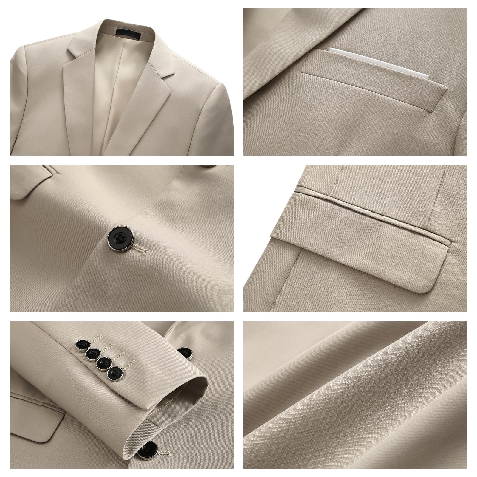 Costume Homme 3 Pièces Mariage Slim Fit à Deux Boutons avec Cravate | Smoking Costume de Couleur Uni Blazer Pantalon Gilet à la Mode Business