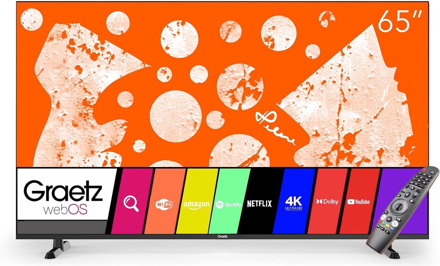 TV GRAETZ 65 Mod. GR65Z1370 UHD 4K Smart WebOS HDR10 Bluetooth UltraSlim Frame DVBT T2 DVBS S2 DVBC TV GRAETZ 65 Mod. GR65Z1370 UHD 4K Smart WebOS HDR10 Bluetooth UltraSlim Frame DVBT T2 DVBS S2 DVBC