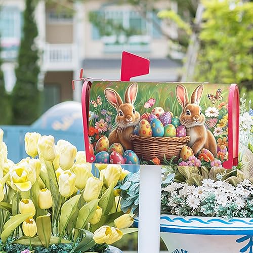 Miniatura 47 de Winter Cardinal Birds - Funda magnética para buzón, tamaño estándar de 25.5 x 21 pulgadas, diseño de pájaros rojos navideños para buzón