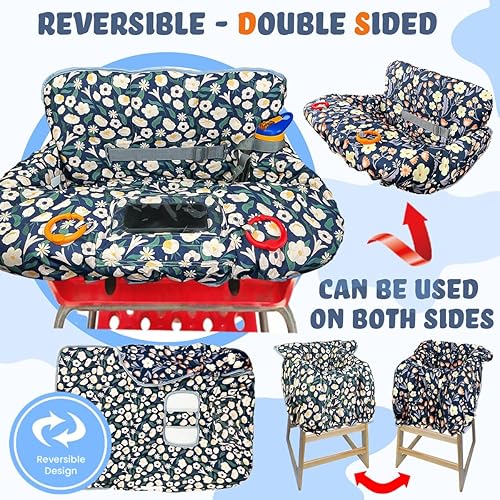 Miniatura 46 de Funda para carrito de compras para bebé, funda para carrito de comestibles para bebé niño y niña, funda para silla alta para bebé y niño, regalo