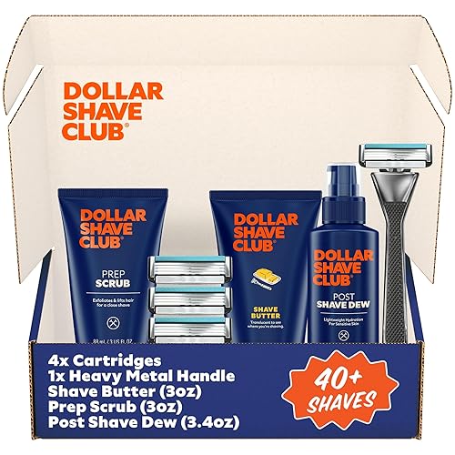 Miniatura 8 de Dollar Shave Club  Paquete de afeitado definitivo de 4 cuchillas  Mango de afeitar Diamond Grip Club Series, cartuchos de maquinilla de afeitar de 4