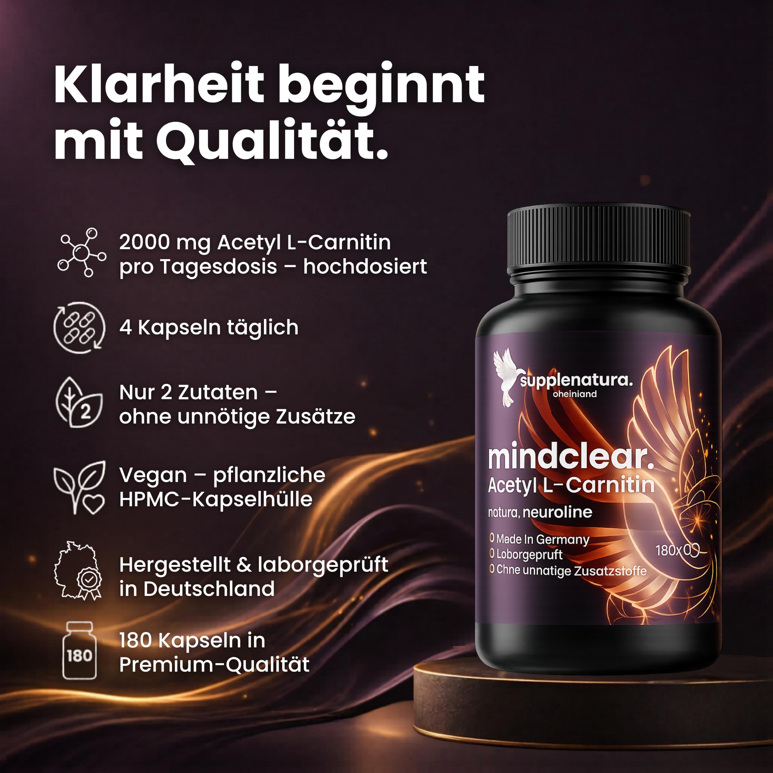 Aminosäure Acetyl-l-Carnitin (ALCAR) - Supplenatura®