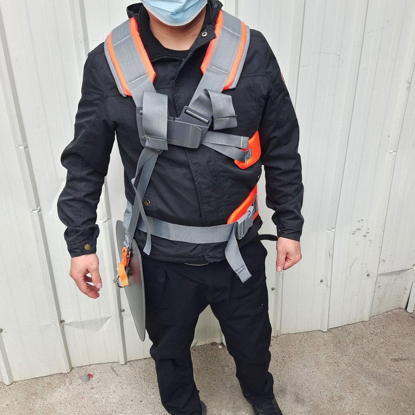 Arnes Desbrozadora, Correa De Hombro para Desbrozadora, Arnés para Desbrozadoras De Mochila, Doble Hombro Arnes para Desbrozadora, Ajustable Transpirable Cinturón De Desbrozadora Jardinería
