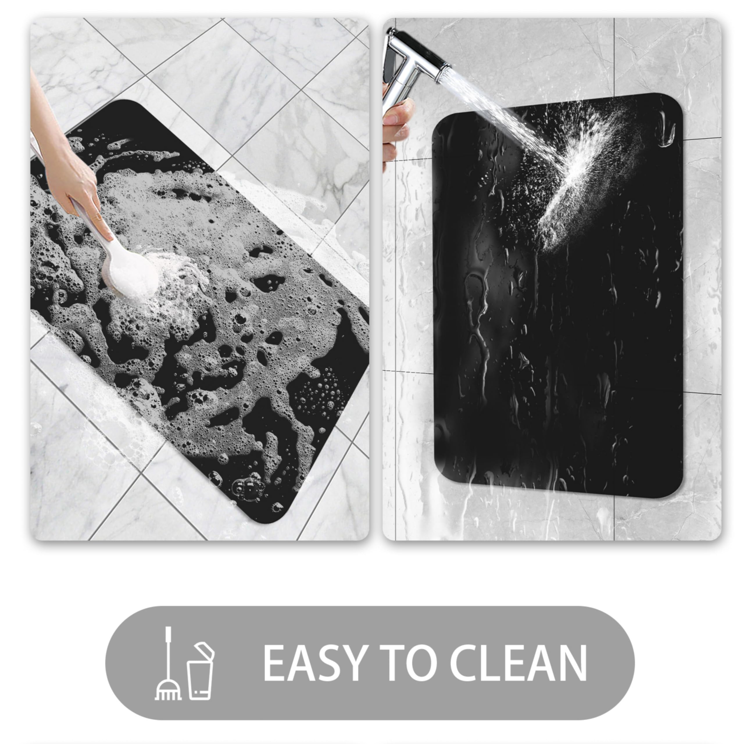 Tapete ultrafino para entrada interior, 1/10 pulgadas, tapete de entrada interior, tapete de entrada con respaldo de goma antideslizante, tapete absorbente y lavable para baño, 30 x 17