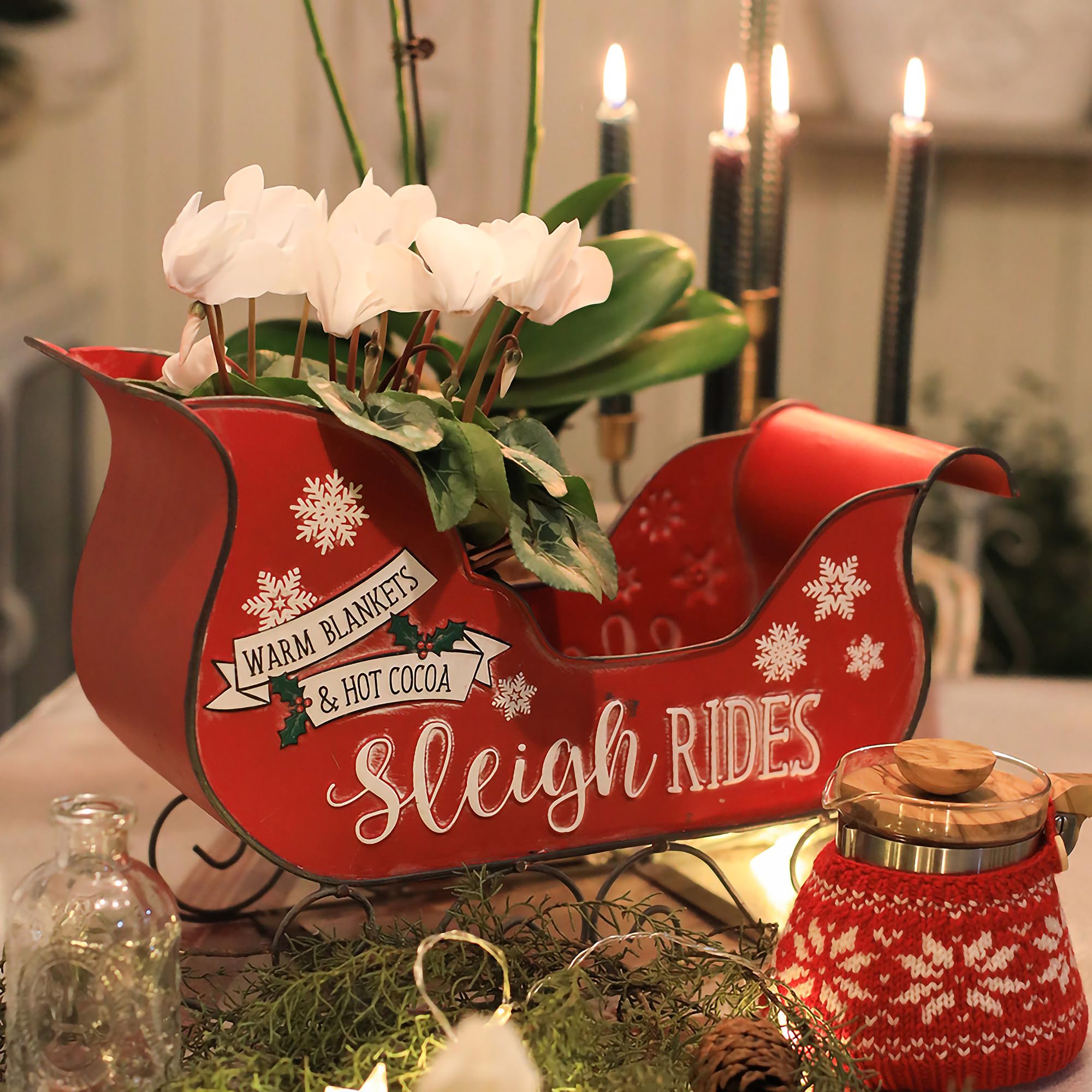 Amazon.co.jp: BIG FORTUNE メタルそり クリスマス 16インチ サンタ