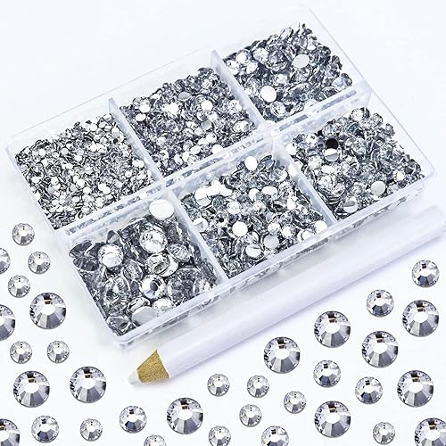 Vista 11 de 4500PCS Resin Flatback Rhinestone, 2mm 3mm 4mm 5mm 6mm Lemon Yellow Flatback Rhinestones for Tumblers, Nails Art, Mugs, Bottles, Craft Decoration