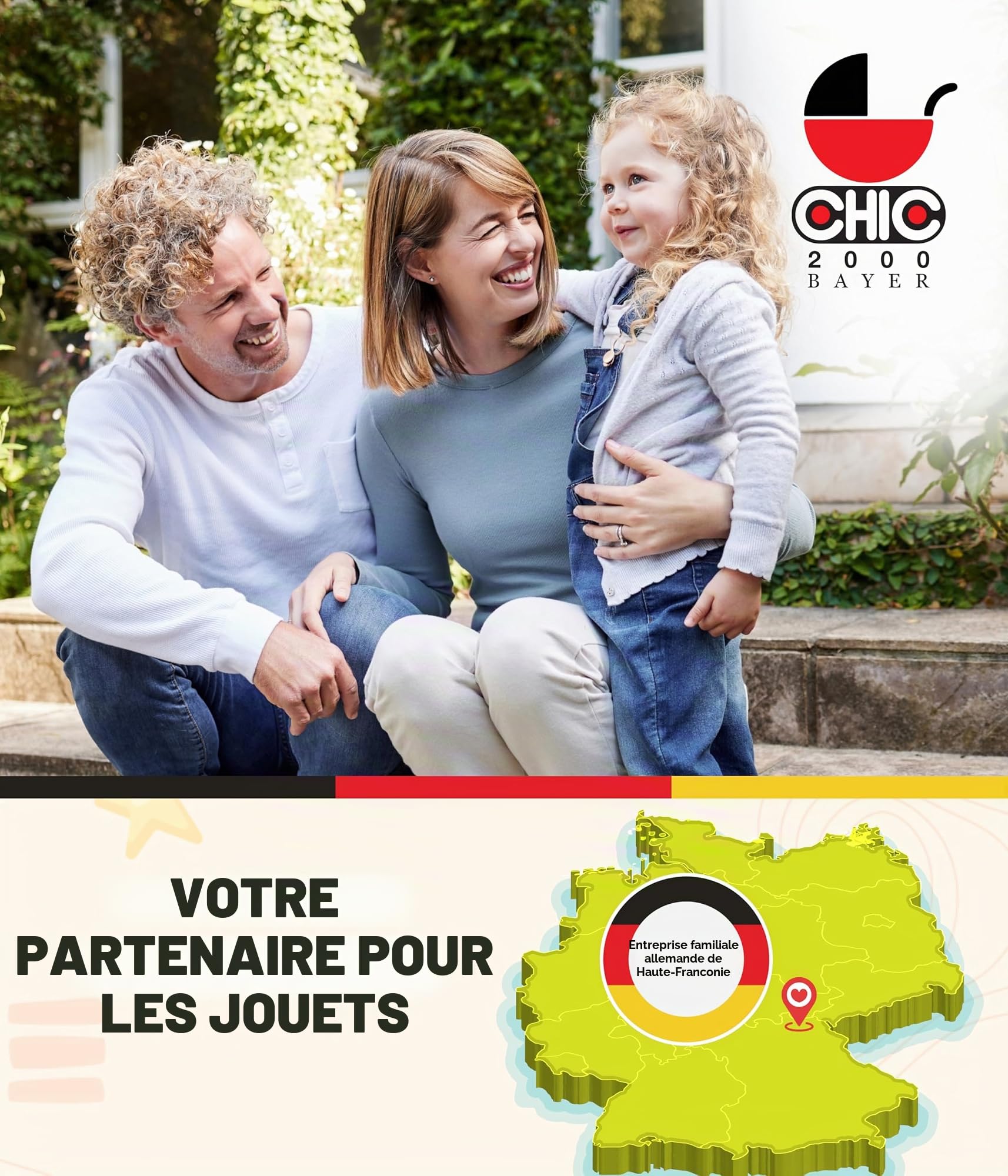 Bayer Chic 2000 Poussette Poupon 3en1 Leni | Évolutive & Ergonomique | Une poussette pour poupon 3en1 haut de gamme, saine et évolutive pour accompagner votre enfant durant des années.