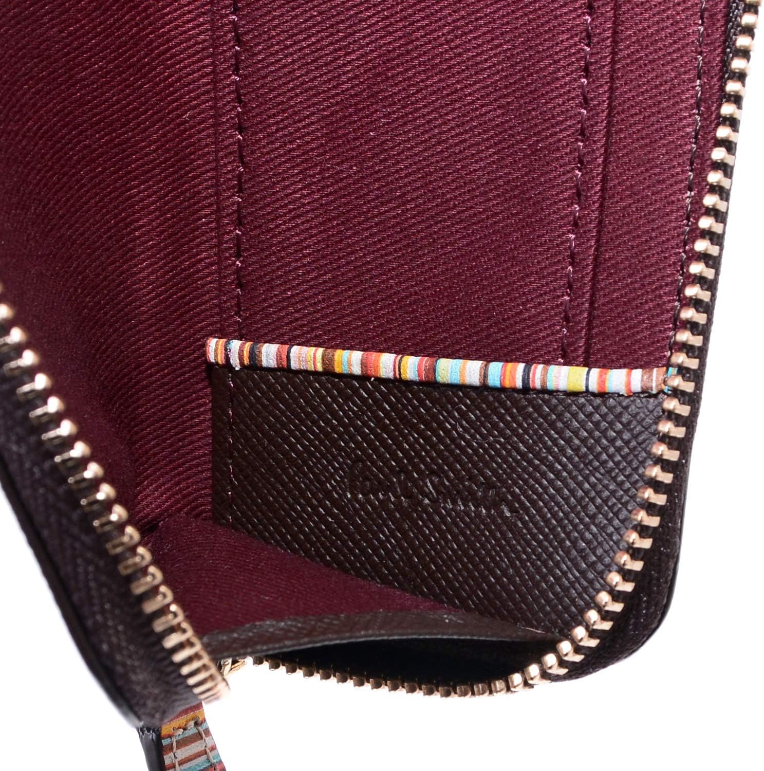 [ポールスミス] Paul Smith 正規品 ジップストローグレイン ペンケース レザー 本革 筆箱 小物入れ 873219 P788 (ダークブラウン)