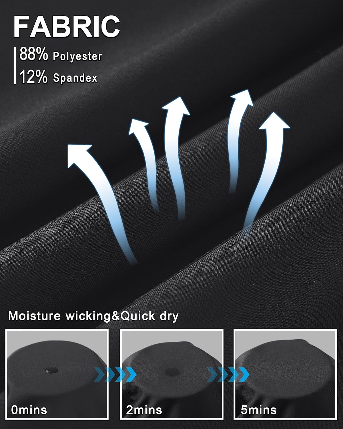 3 Pack Men's Compression Pants, Athletic Leggings Base Layer, Cool Dry Workout Tights for Running Sports Gym - Image 4