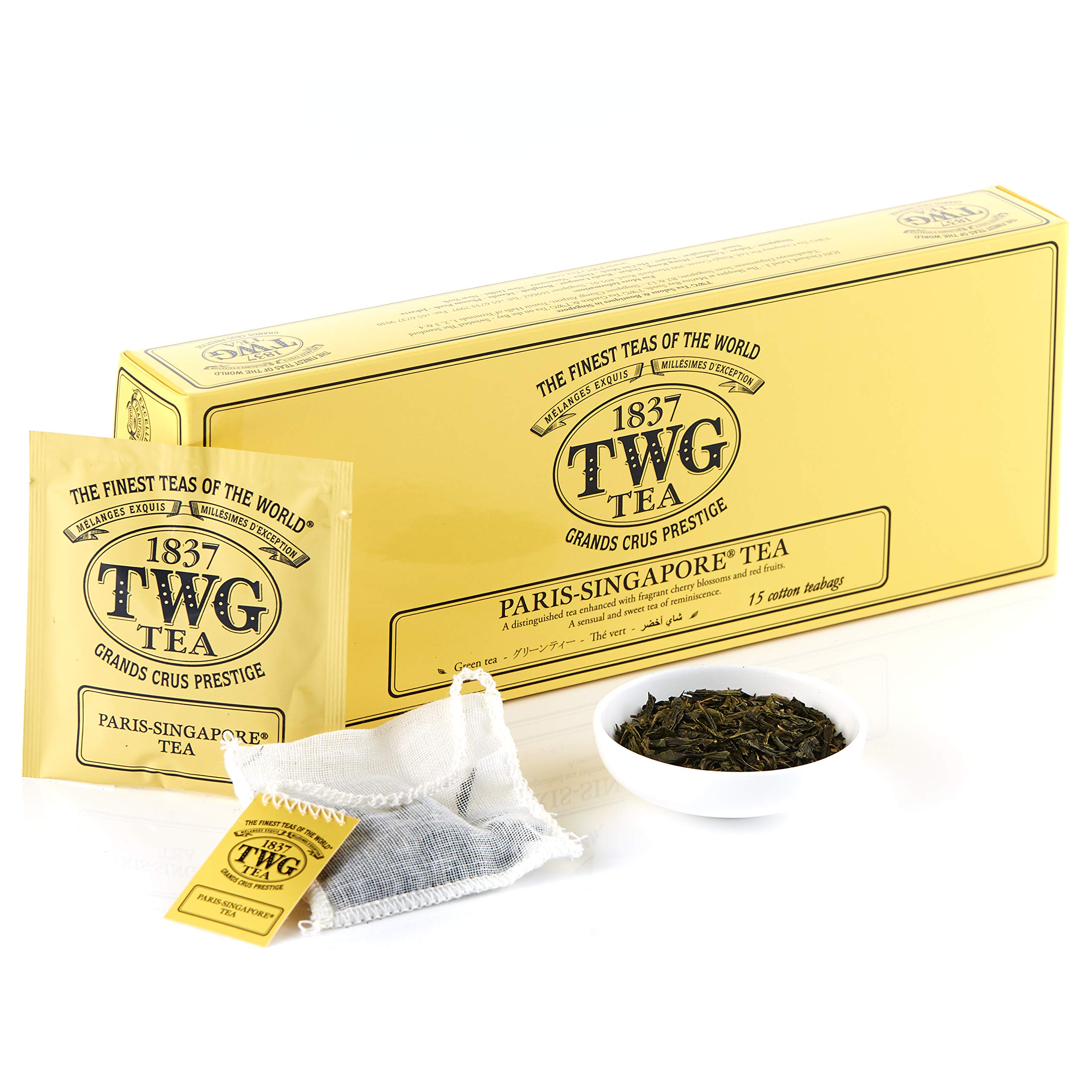 Amazon.com : TWG Tea - Paris-Singapore - 15 count Hand Sewn Cotton Teabags,  (1 Pack) product ID TWG634 - USA Stock : Grocery & Gourmet Food