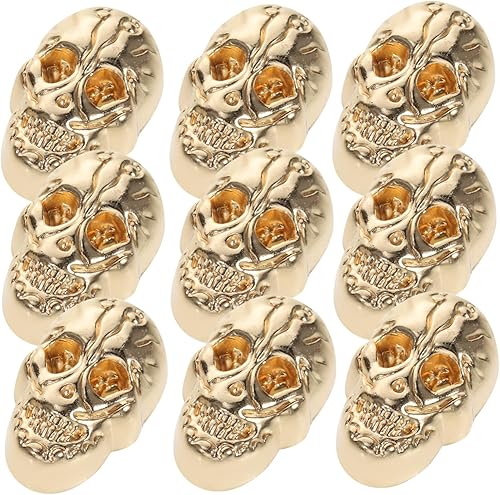 EXCEART 20pcs Halloween Punk Skull Remaches Artesanía Studs Crafting Skull Studs Ropa Calavera Spike Punk Studs Craft Studs Punk Skull Head Iy