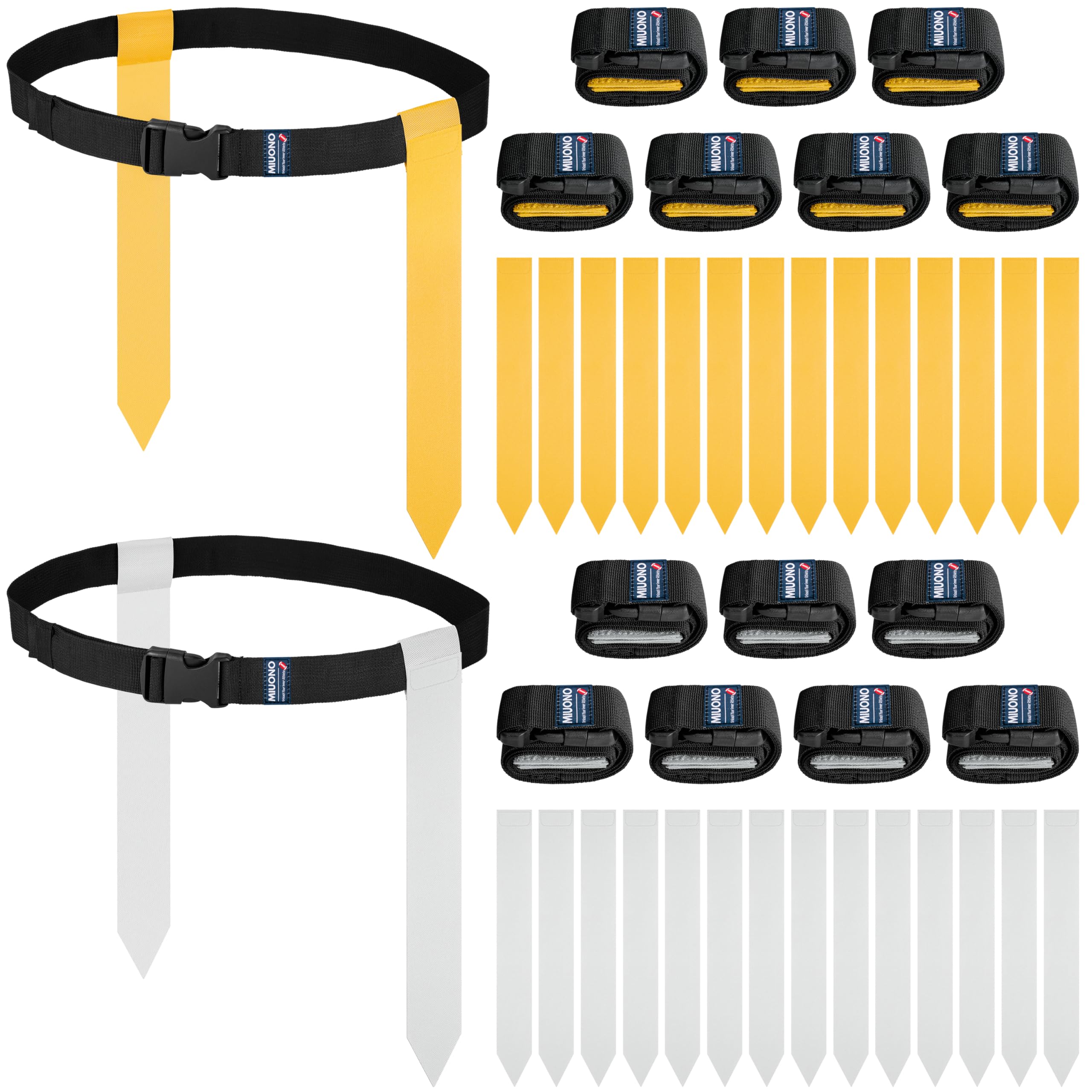 MIUONO Flag Football Belts, Flags for Flag Football Set 14 Player, Flag Football for Kids Adults and Youth Training Equipment