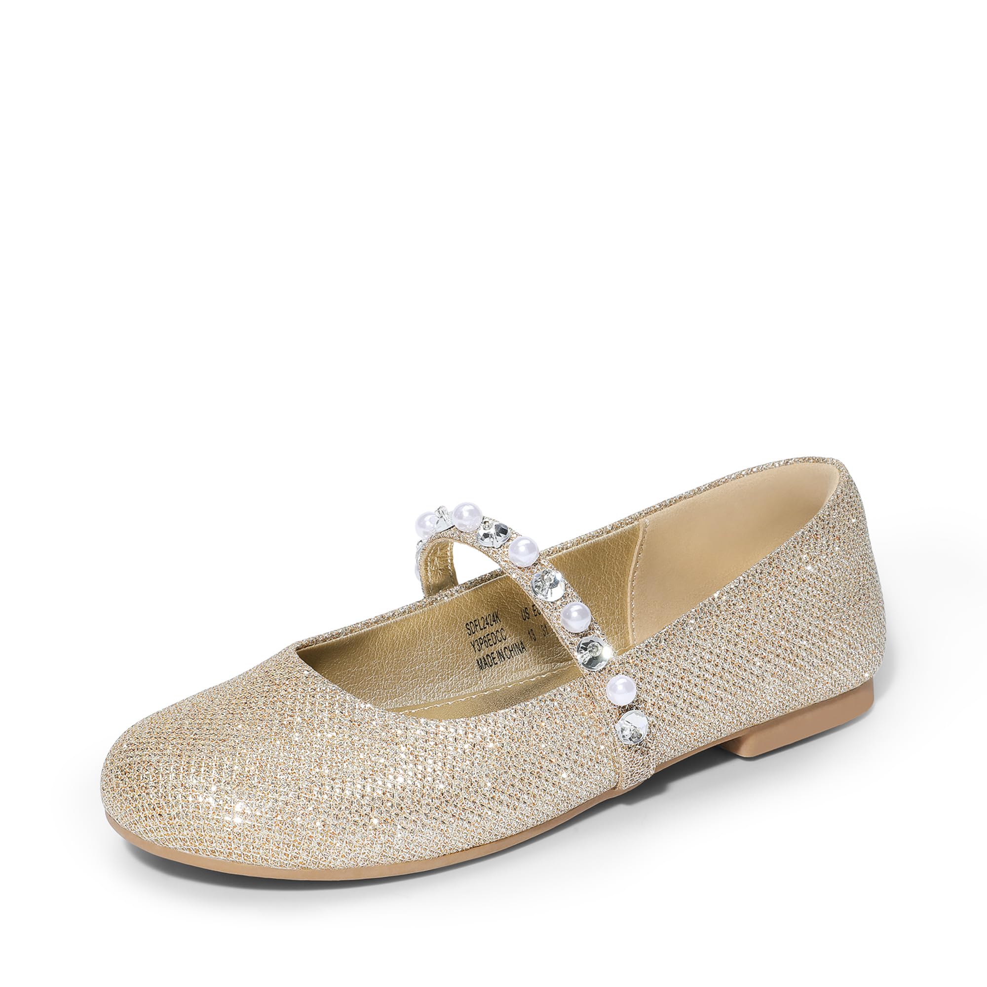 DREAM PAIRS Girls Mary Jane Dress Shoes Ballerina Flats for Wedding, Party (Toddler/Little Kid/Big Kid)
