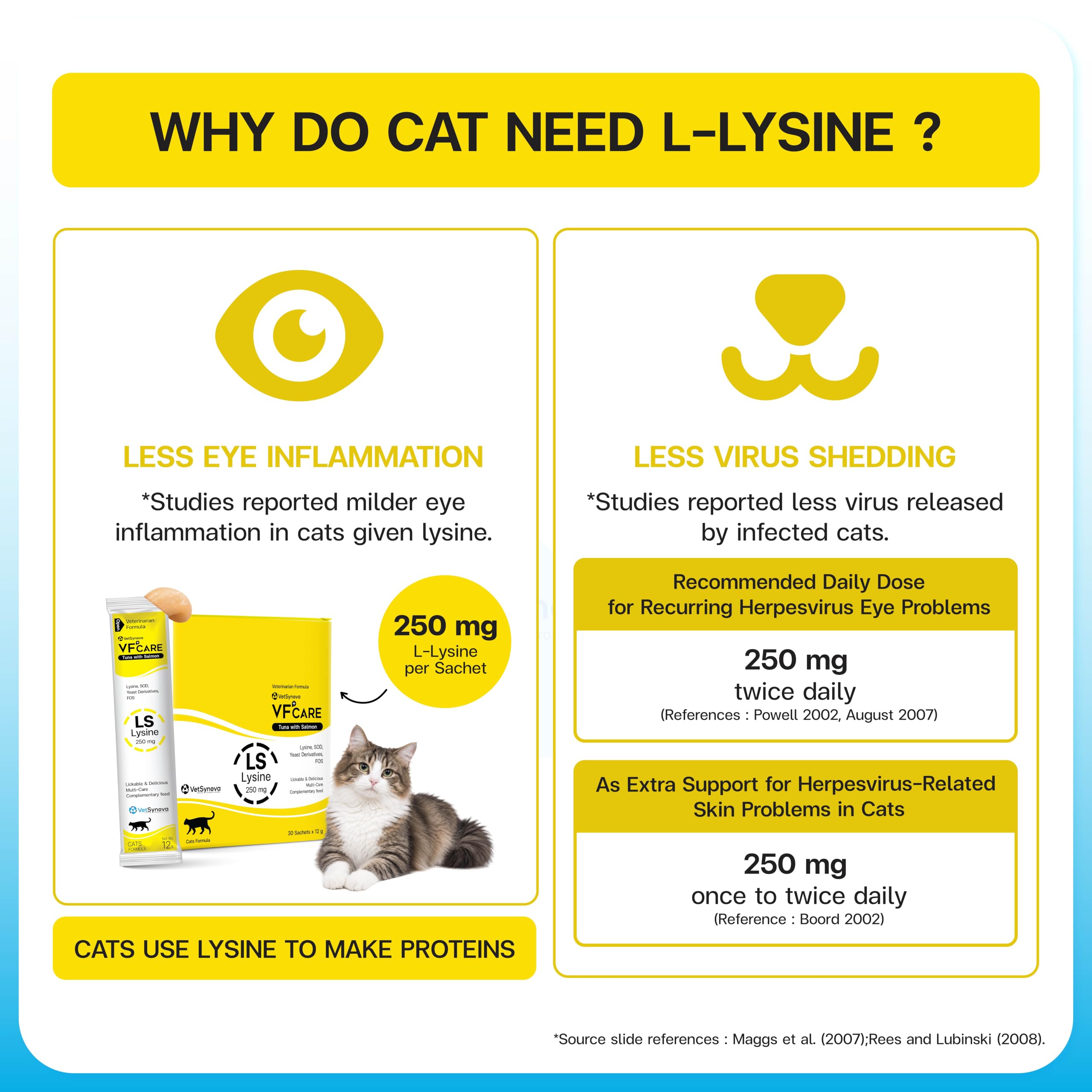 lysine for Cats l-lysine for Cats 250mg Tuna with Salmon Flavor Supplement Paste Supports Immunity FHV-1 Stress Recovery Digestion Calming no by-Products Vet Recommended 30 sachets — Amazon image 4