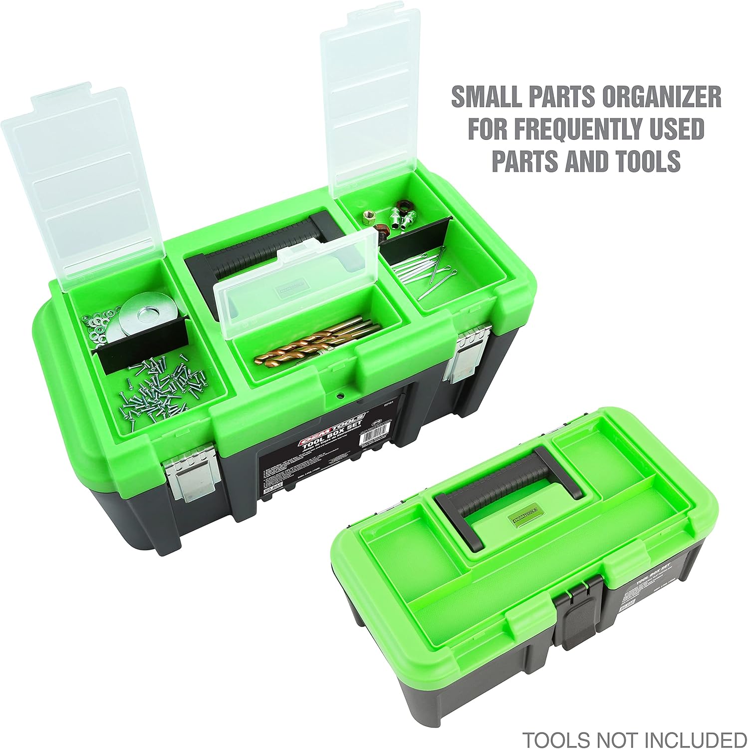 🔥 Hоt Dеаlѕ OEMTOOLS 22161 3 Piece Tool Box Set with Removable Tool Tray and Bonus 12.5 Tool Box, Black and Green Intermediate Tool Box Organizational System