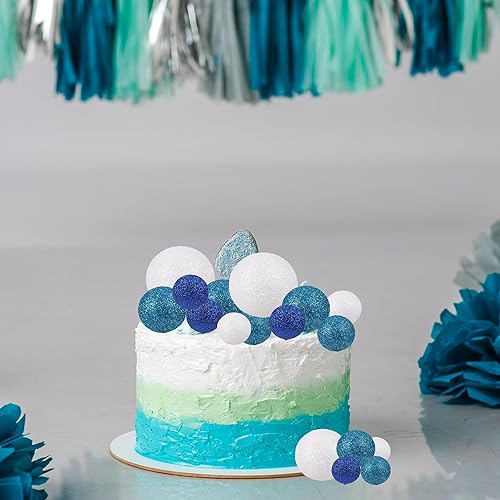 Miniatura 6 de 30 bolas de purpurina para decoración de tartas, bolas de espuma, mini globos, decoración para baby shower, boda, aniversario, cumpleaños,