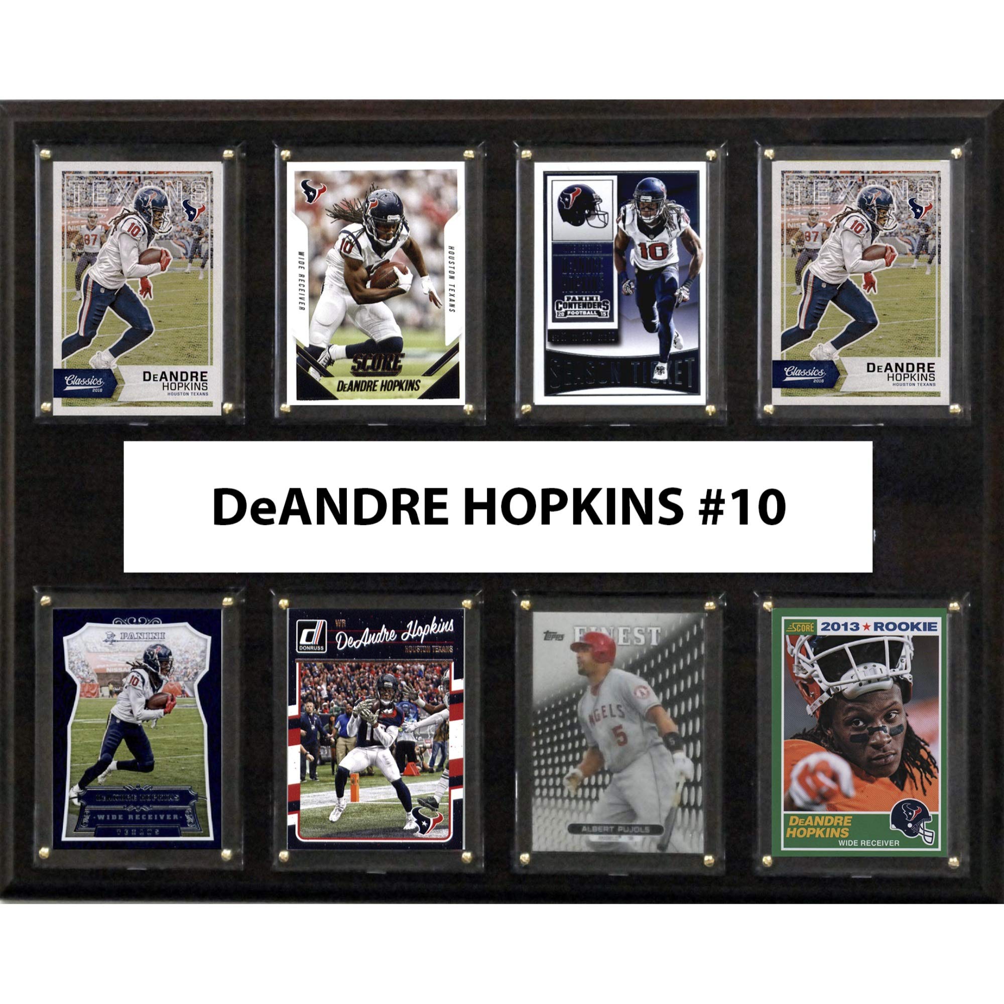 C&I Collectables NFL Houston Texans Men's Deandre Hopkins 8-Card Plaque, Brown