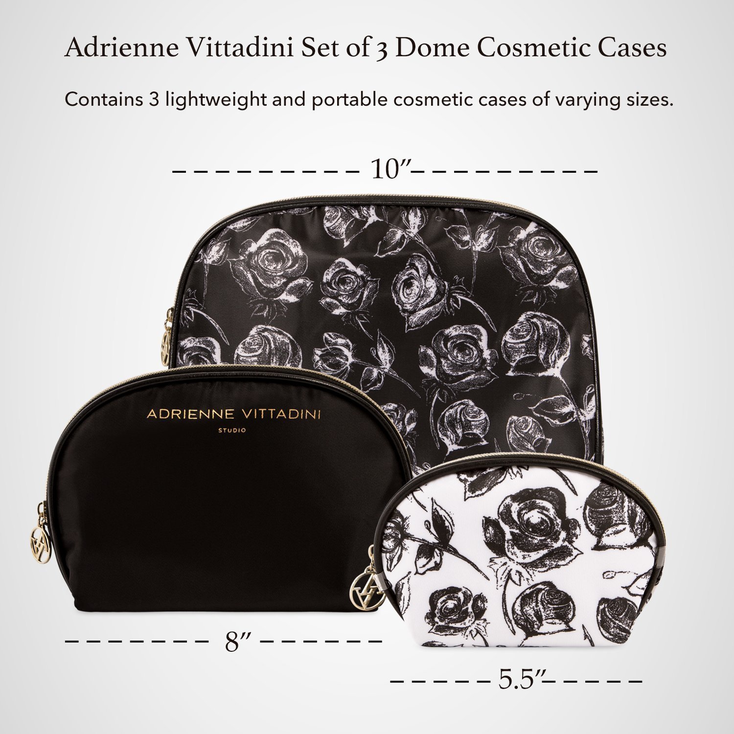 Buy Adrienne Vittadini Cosmetic Makeup Bags Compact Travel Toiletry