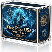 Mcbazel One Piece Booster Box Acrylic Case, UV Protection, Magnetic Lid