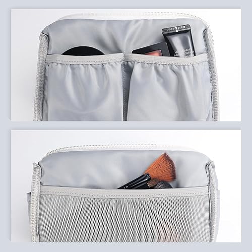 Miniatura 10 de Aosbos Bolsa de cosméticos, bolsa de maquillaje para mujer, bolsa de cosméticos de viaje, bolsa de maquillaje impermeable para bolso, Rosado