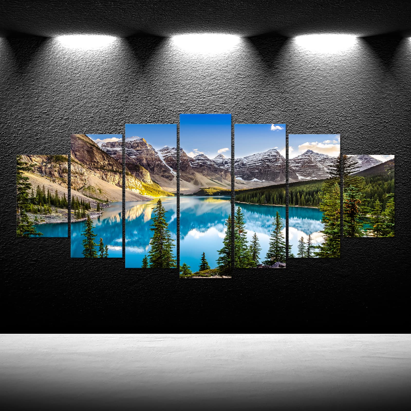 Amazon.com: Huge 7 Pieces Canvas Wall Art Landscape View of