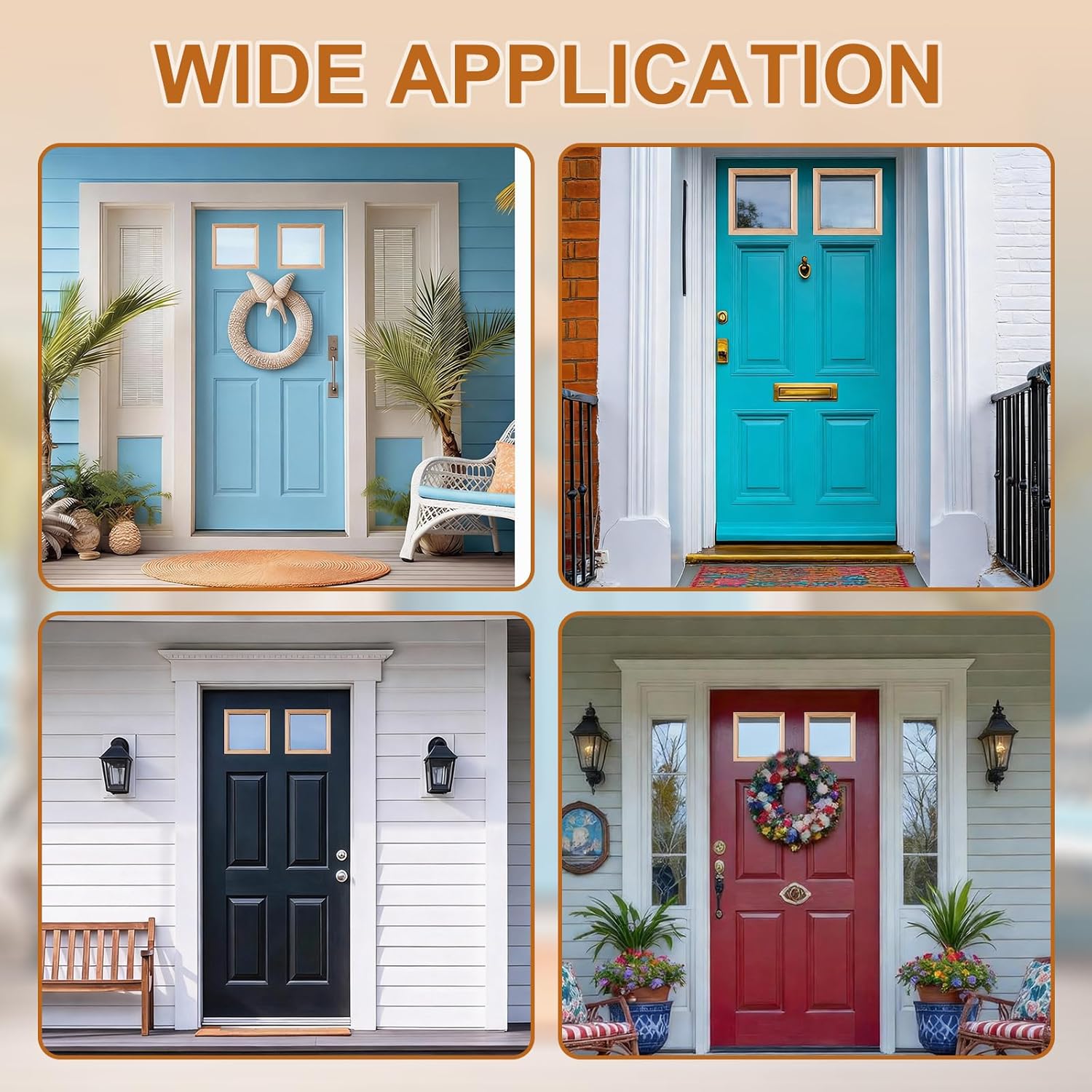 Blulu Glass and Wood Frame Insert for Interior Doors, Window Inserts Kit, Pre-Assembled Door Inserts with Clear Glass and Hardware for Easy Installation(1 Pcs,12 x 12 x 1 3/8 Inch)