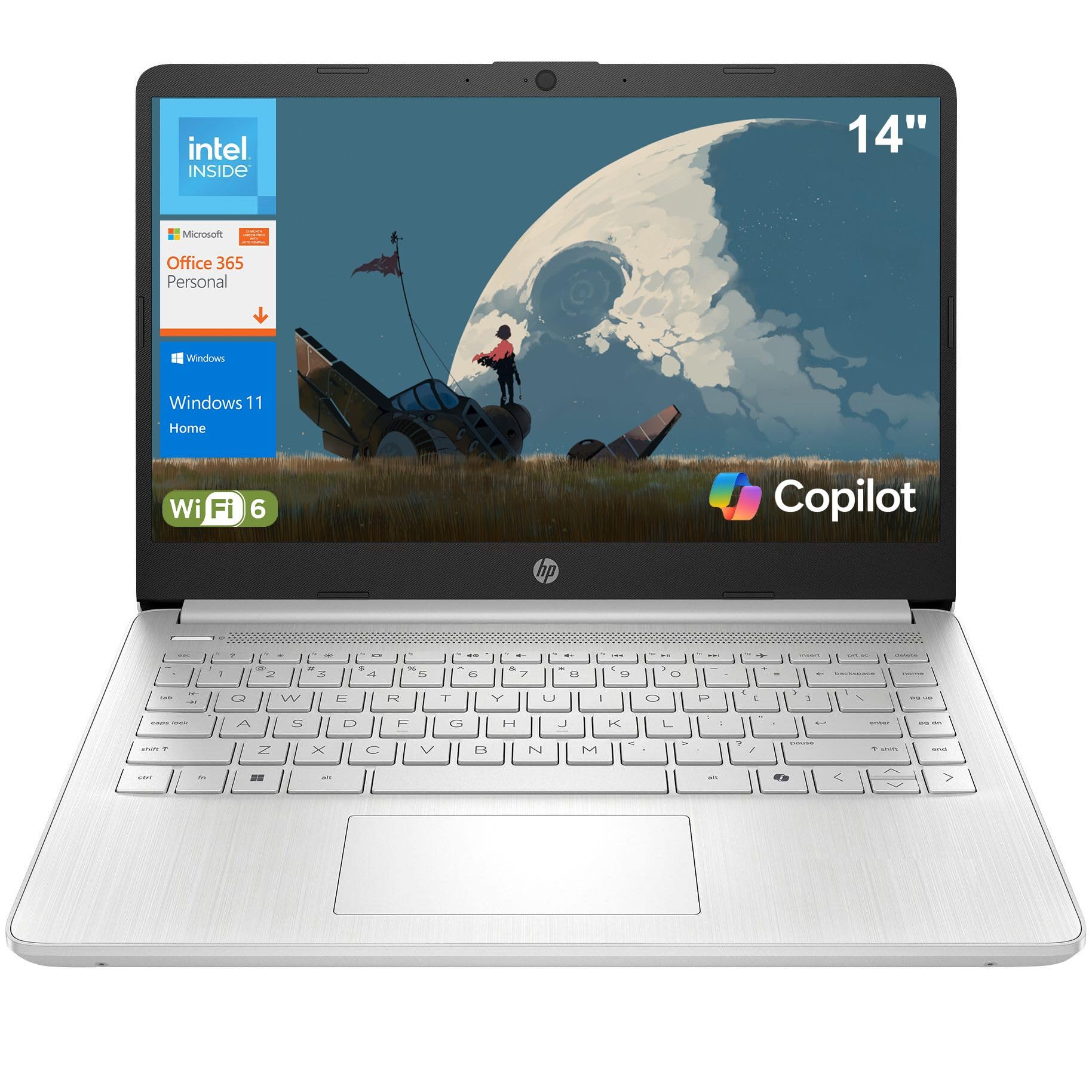 HP 14" Laptop 2026 Notebook for Students and Home Use, Intel Processor N150