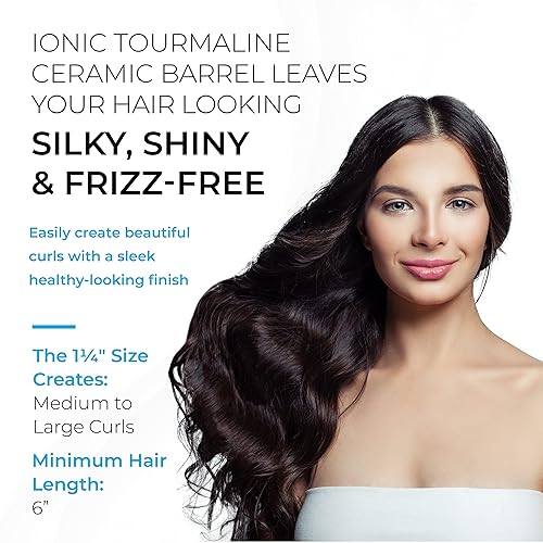 Miniatura 6 de SKYPRO - Rizador de doble voltaje para viajes internacionales rizador de 1 14 pulgadas para cabello fino con abrazadera firme y fácil rizador de