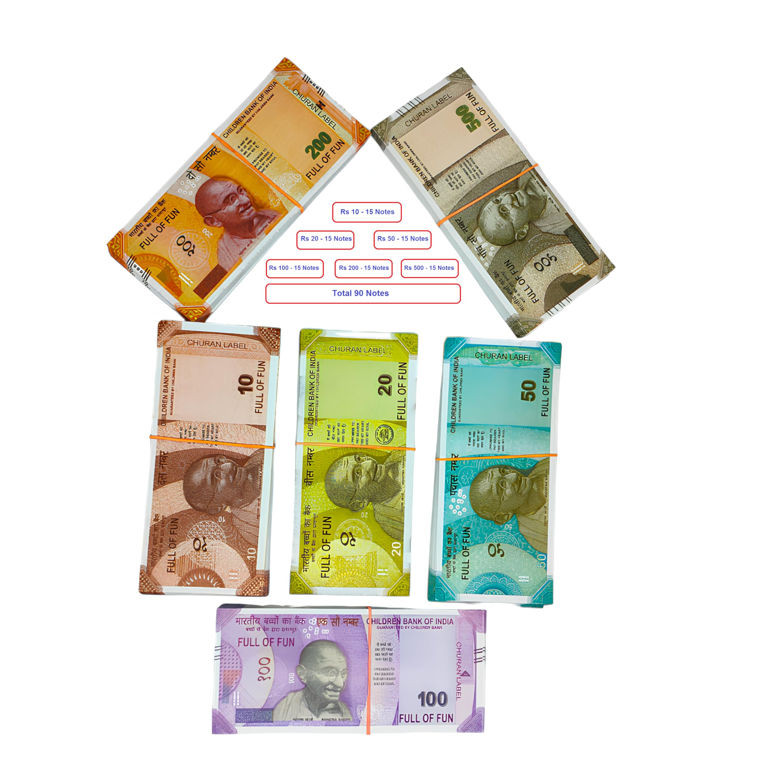 Fake Money 15 x 6 Units Set Total 90 Notes for Kids Learn Money Skills Dummy Note Nakli Note Set All New 10 | 20 | 50 | 100 | 200 | 500 Artificial Playing Currency - Multi Color (B0DBJGNYP5) Amazon Price History, Amazon Price Tracker