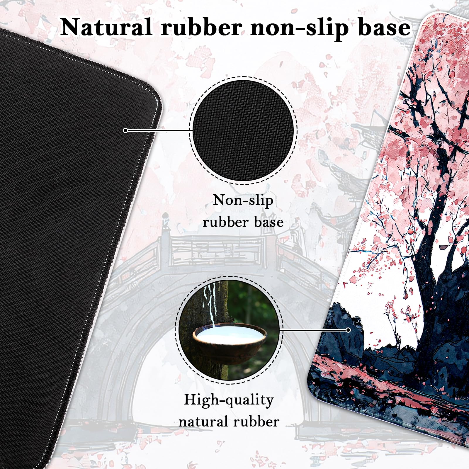 Tappetino Mouse XXL, 900x400x3mm Tappetino Gaming, Mouse Pad con Base in Gomma Antiscivolo, Impermeabile Mousepad, Tappetino Scrivania Grande con Bordi Cuciti (B90)