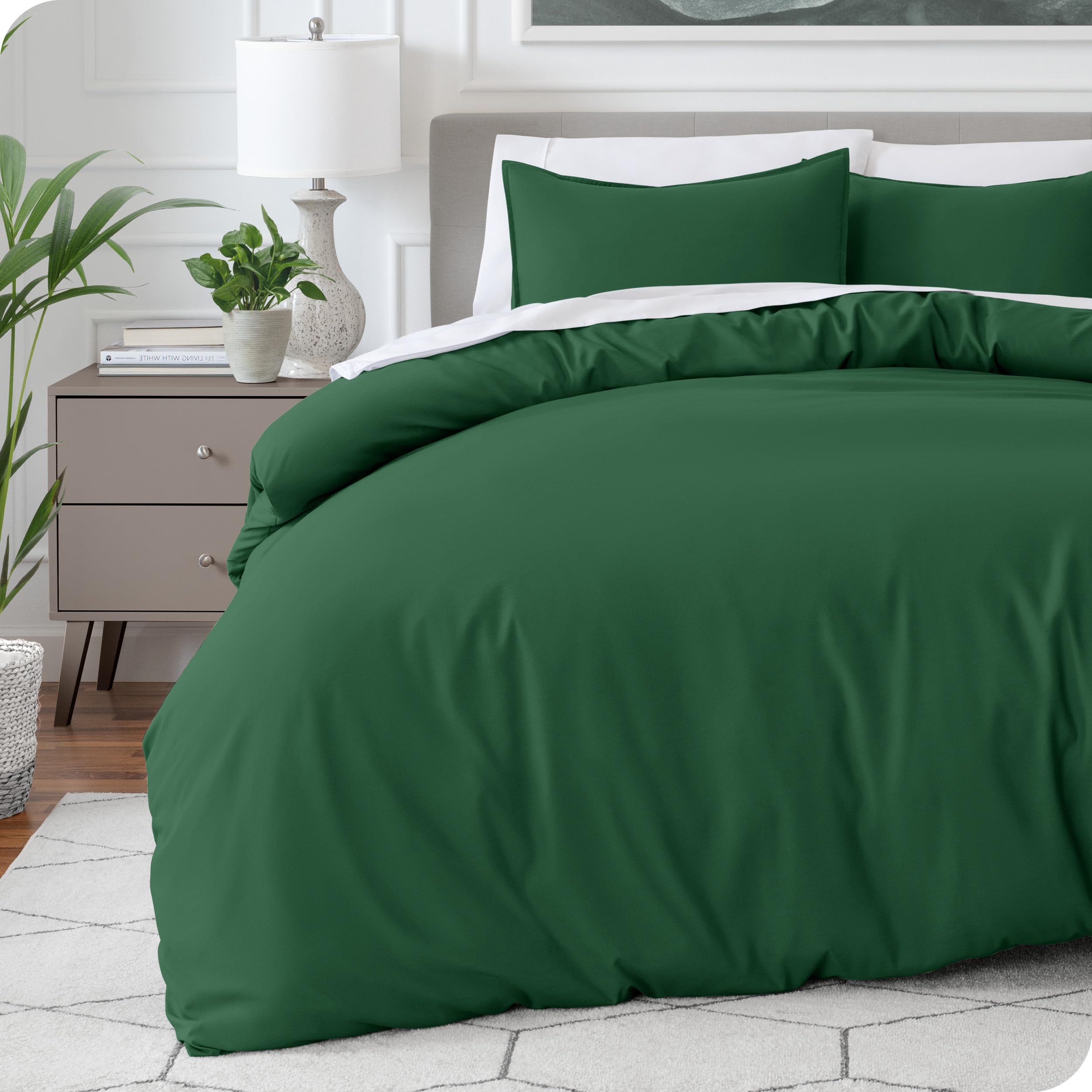 Bare Home Duvet Cover Set Double Size, Premium 1800 Ultra-Soft Duvet Cover Set, Lightweight, Cooling Duvet Cover