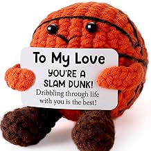 Romantic Valentines Day Gifts for Him Her Boyfriend - to My Love Handmade Crochet Basketball, Birthday Anniversary Present for Men, Sweet Valentines Gifts for Girlfriend Husband Couple