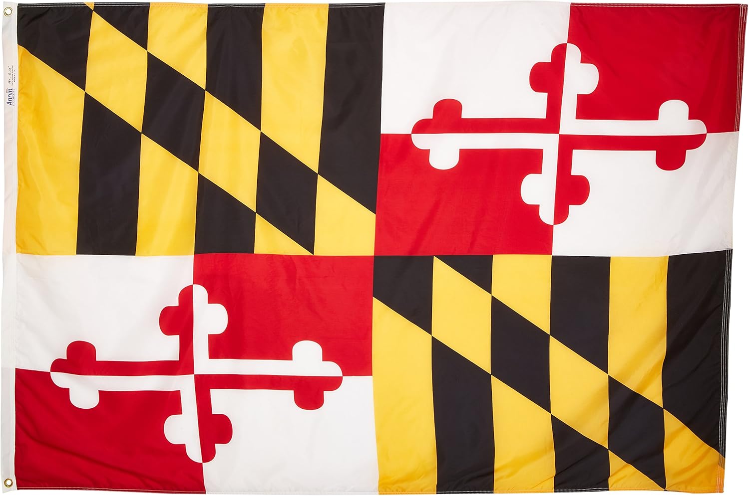 Annin Flagmakers Maryland State Flag USA-Made to Official State Design Specifications, 4 x 6 Feet (Model 142370)