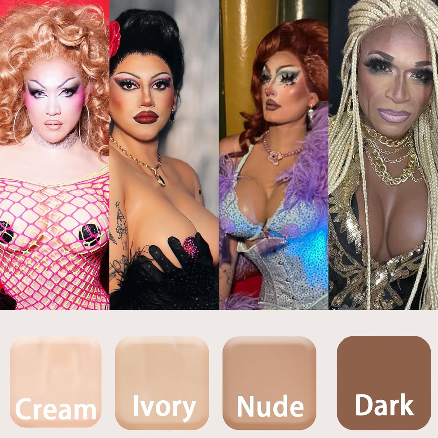 Silicone Breast Realistic Silicone Breastplate Fake Breasts Forms C-H Cup for Crossdresser DragQueen Transgender