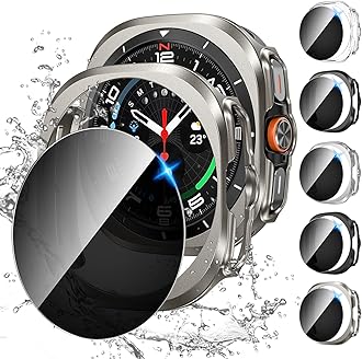 Tensea Samsung Galaxy Watch 7 Ultra 47mm Case Accessories Hard PC Tempered Glass Screen Protector Anti Fog HD Galaxy