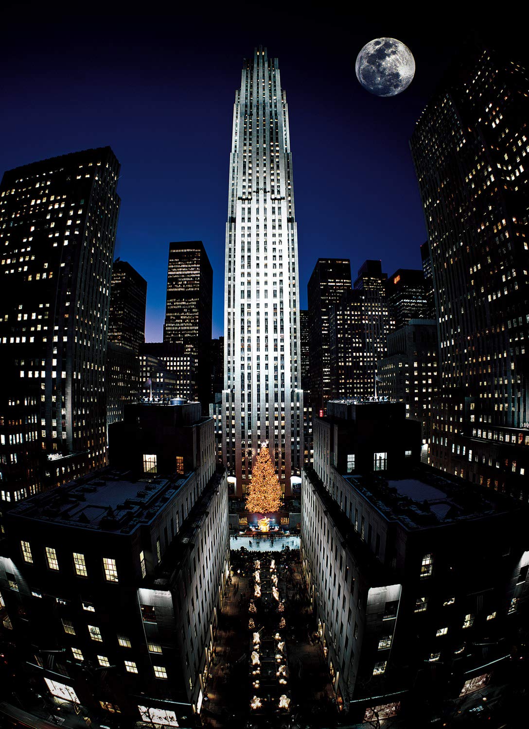 Psaris ProductionsRockefeller Center Xmas Tree New York Christmas Cards Boxed With Envelopes Set of 12 Holiday Cards and 12 Envelopes. Made in USA