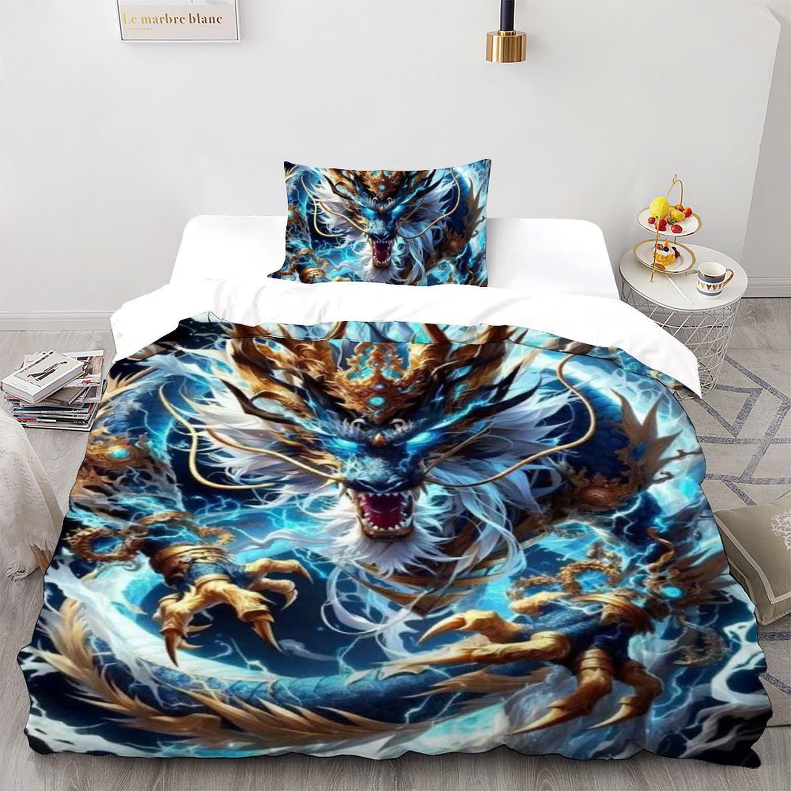 Housse de couette single flying animauxs 135x200cm pour renouveler le linge de lit d'un garçon