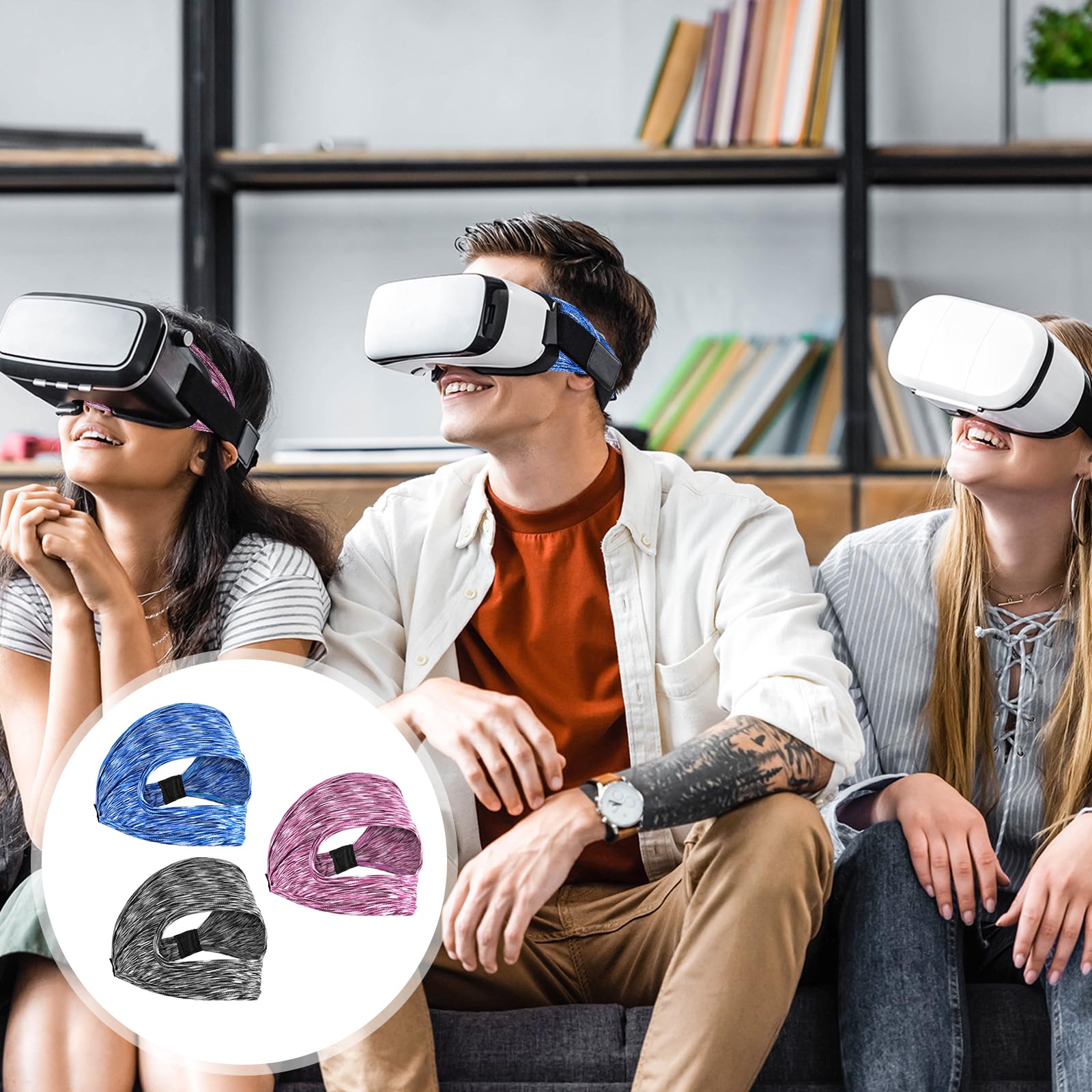 JIEYAO VR osłona przeciwpotowa, regulowana opaska VR, oddychająca maska