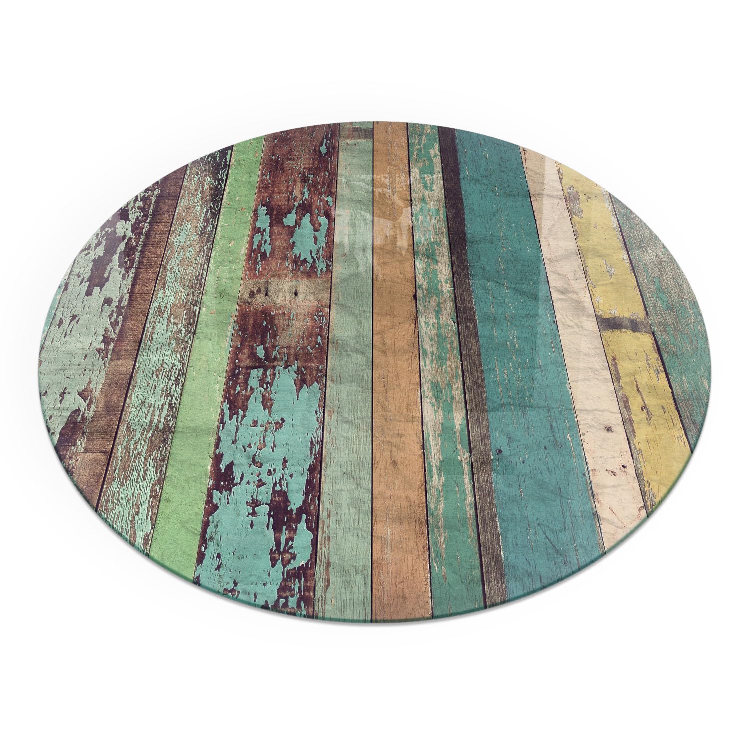 Plaque de sol de cheminée en verre rond 90 cm transparent